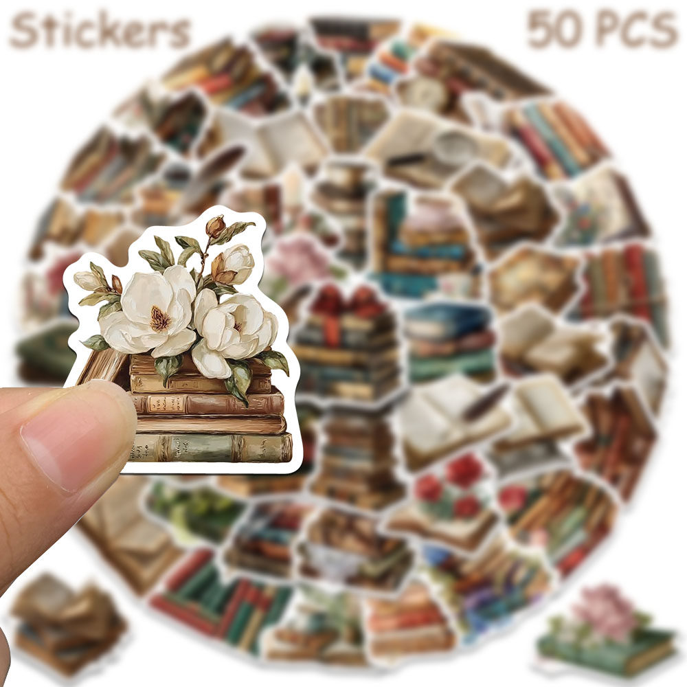 50 шт. винтажных наклеек-стике – обзор и цена Vintage Collectible Books