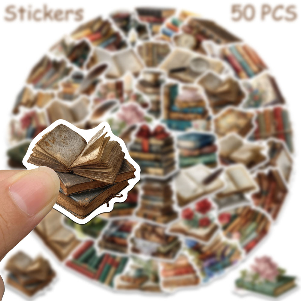 50 шт. винтажных наклеек-стике – обзор и цена Vintage Collectible Books
